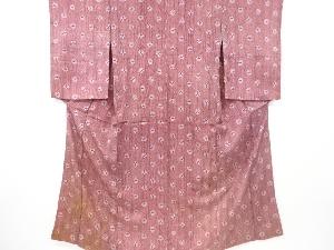 アンティーク　縞に花模様着物